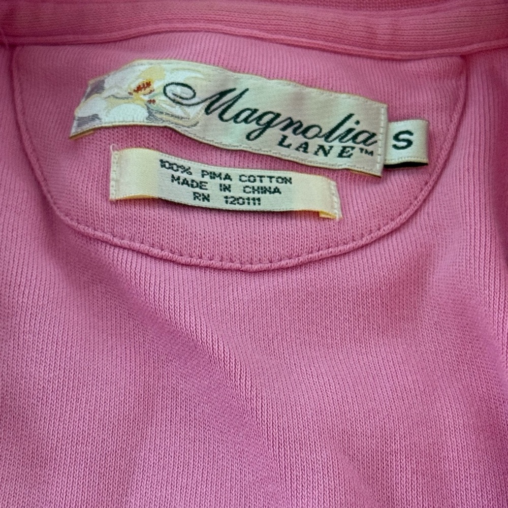 Women's Magnolia Lane Pink Half-Zip Sweater (S) - Picture 3 of 4